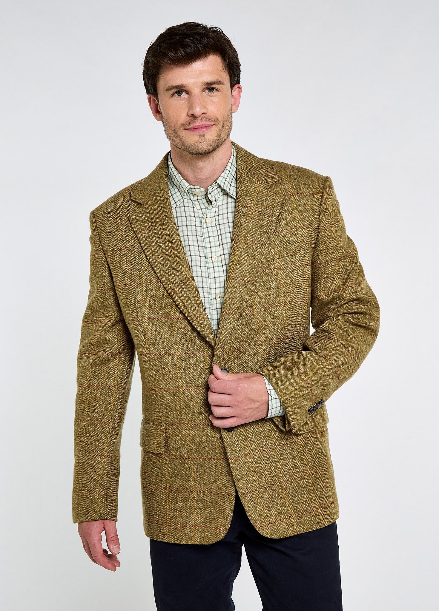 Whiteoak Men's Two Button Tweed Jacket - Elm - Image 3