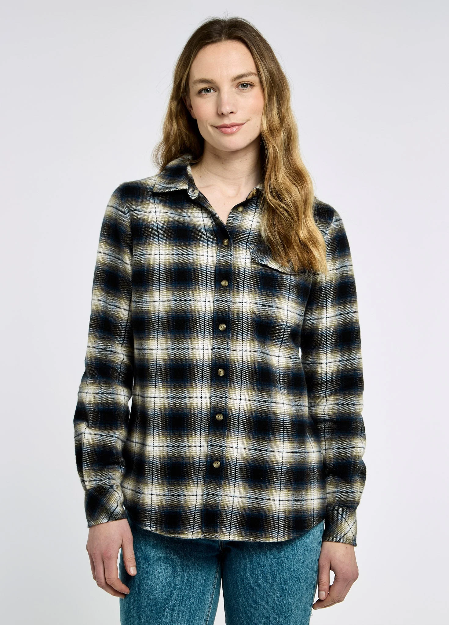 Wildprivet Women’s hunting check shirt - Navy - Image 3