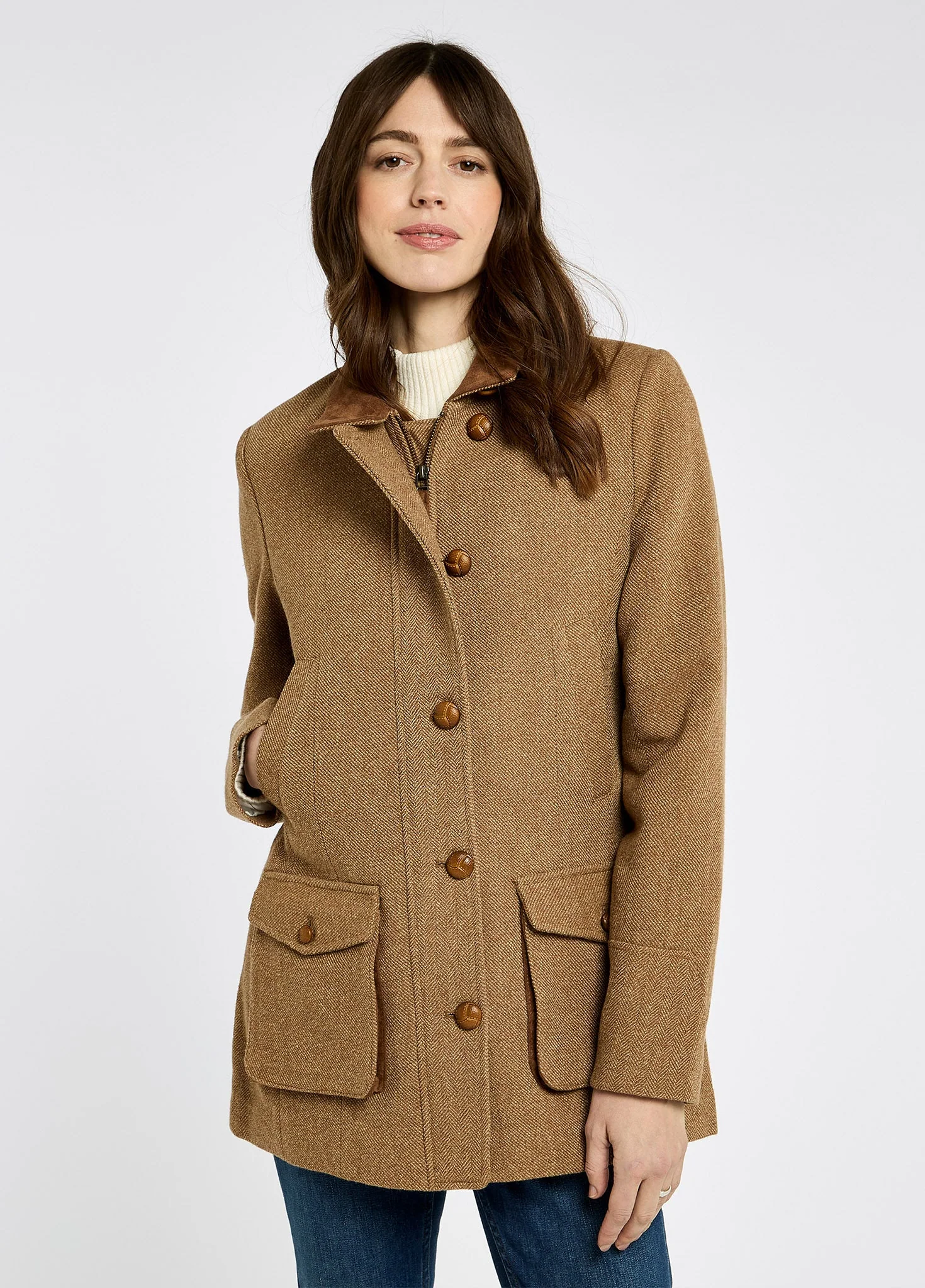 Willow Women's tweed utility jacket - Camel Twill - Image 3