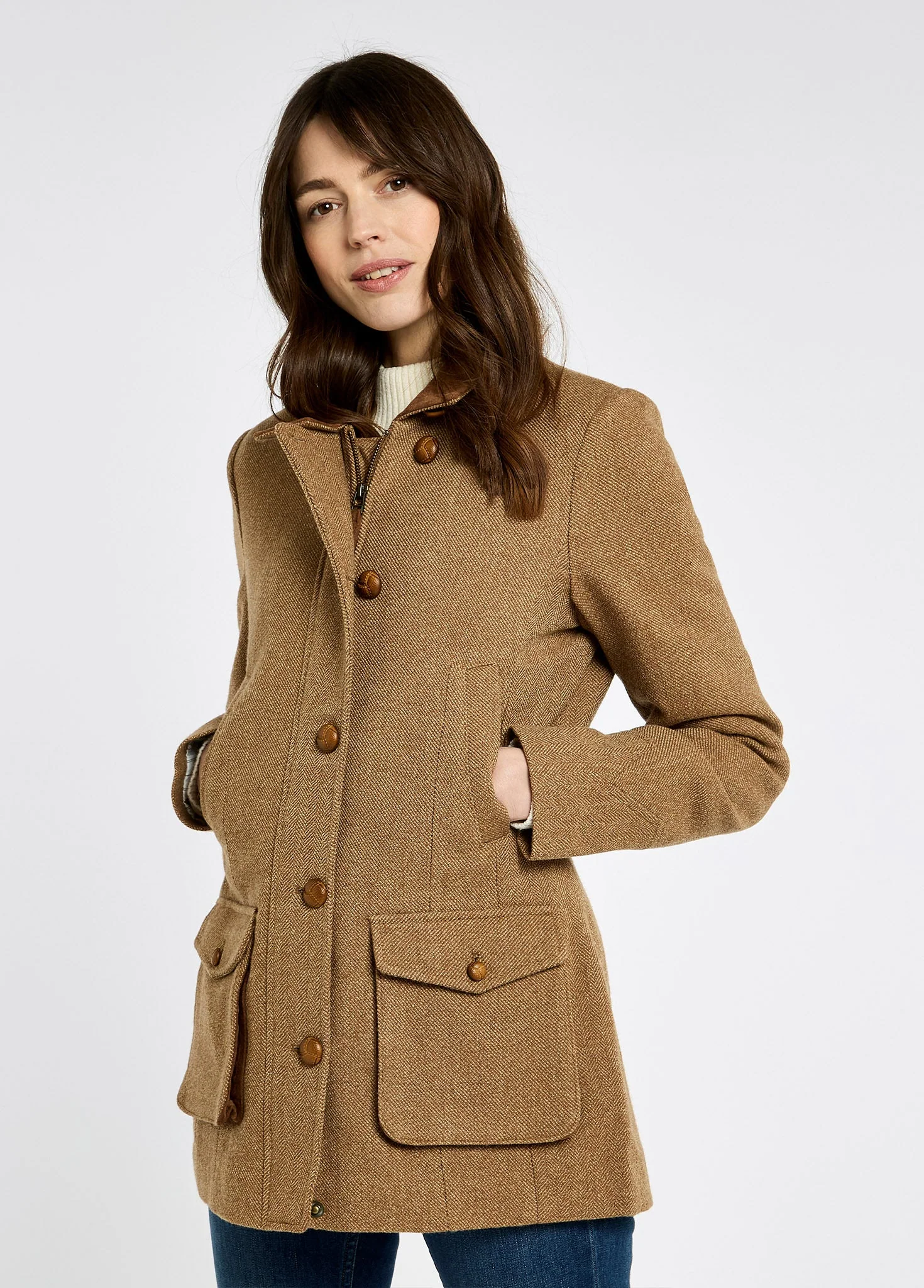 Willow Women's tweed utility jacket - Camel Twill - Image 4