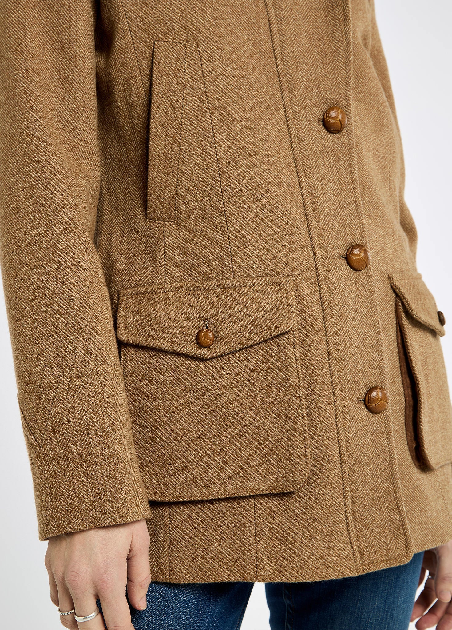Willow Women's tweed utility jacket - Camel Twill - Image 5